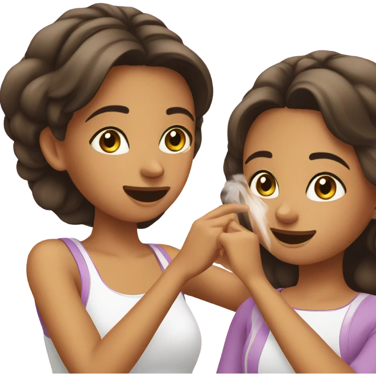 Girl giving spa facials emoji