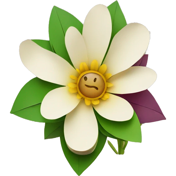 a flower made of books emoji