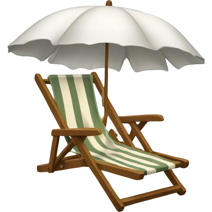 deck chair with parasol emoji