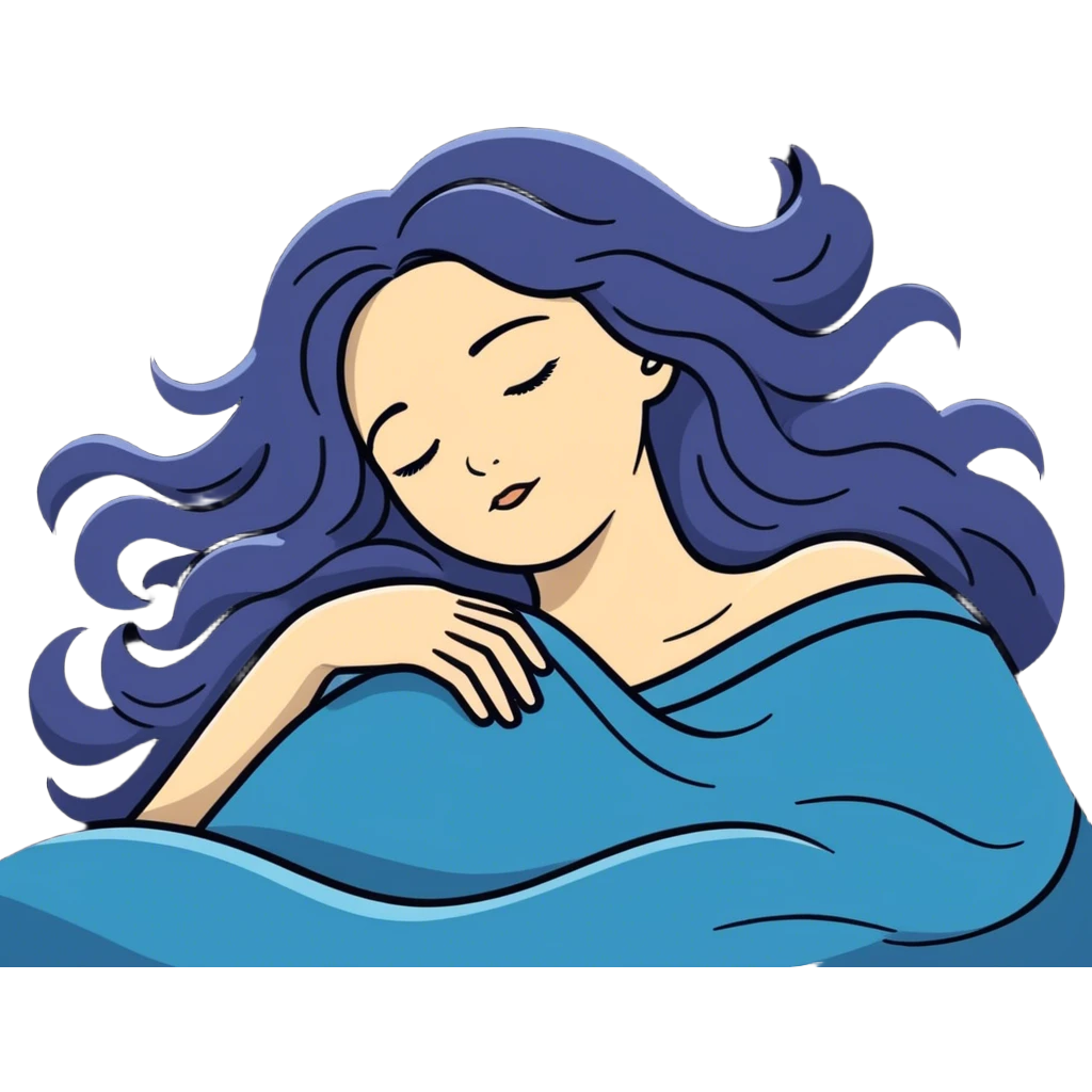 Woman sleep with stars and light hair emoji