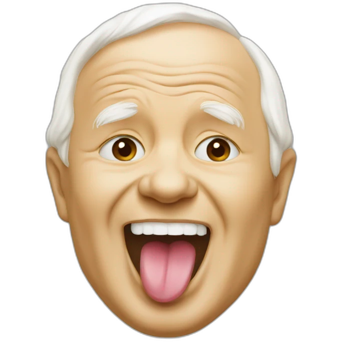 John Paul Ii with his tongue out emoji