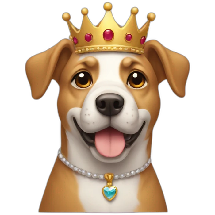 Dog with crown emoji