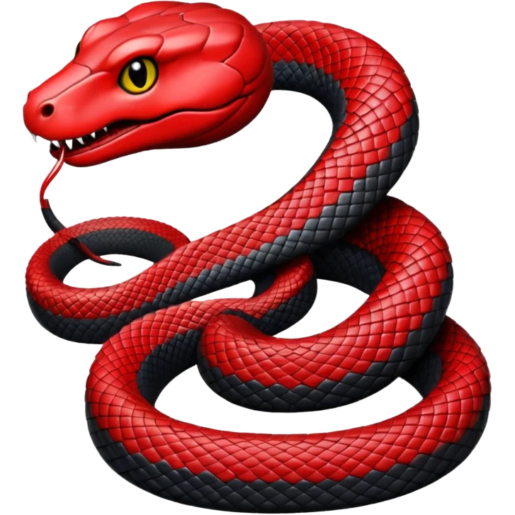 Black and red gothic snake emoji