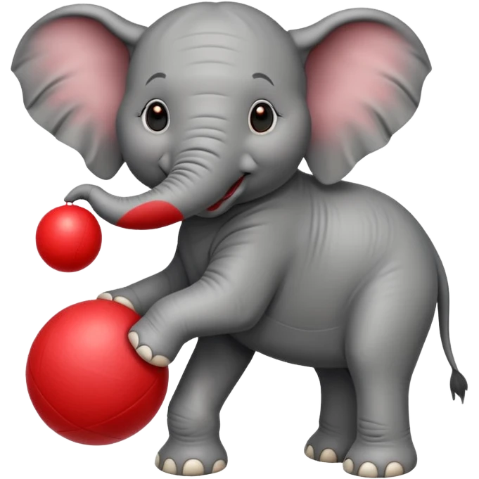 circus elephant with holding ball emoji