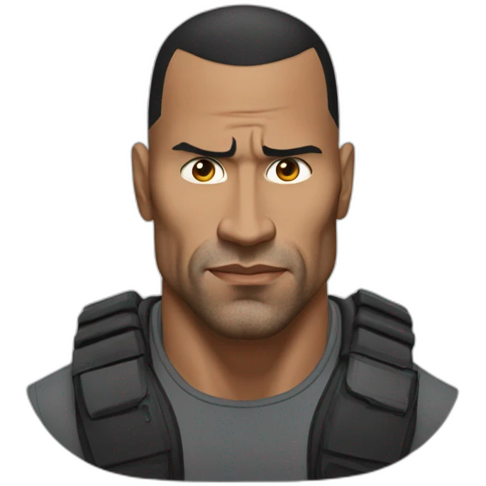 the rock who raises his eyebrows emoji