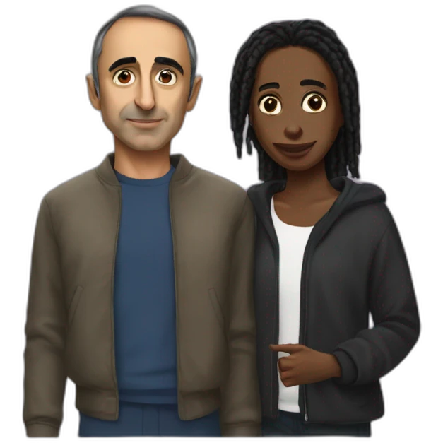 Eric Zemmour in a relationship with a black person emoji