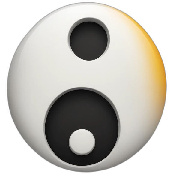 Yin Yang with a letter J on each side emoji