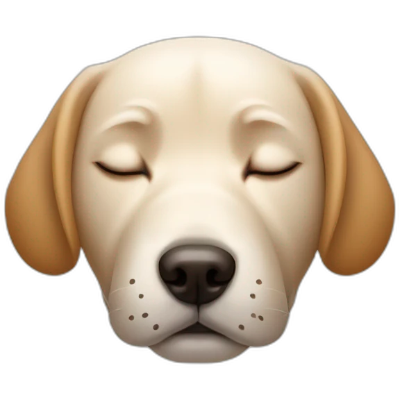 dog head with closed eyes and dog head massage with human hands emoji