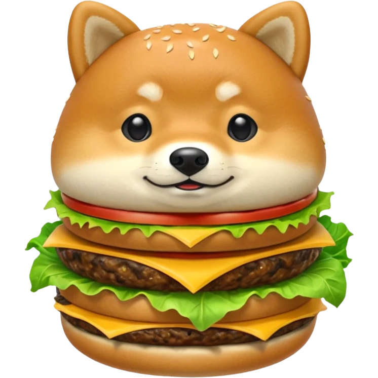 Shiba Jasper burger emoji