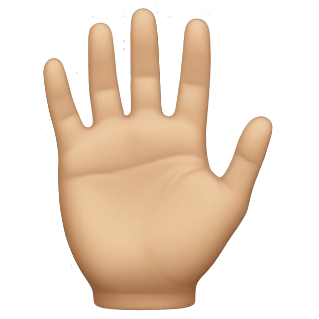 Hand with a mouth emoji