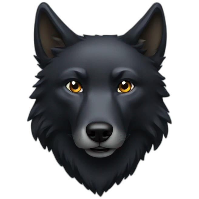 black wolf emoji