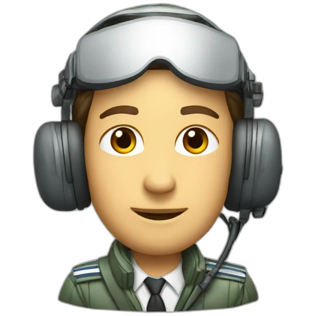 Air plane Pilot headset emoji