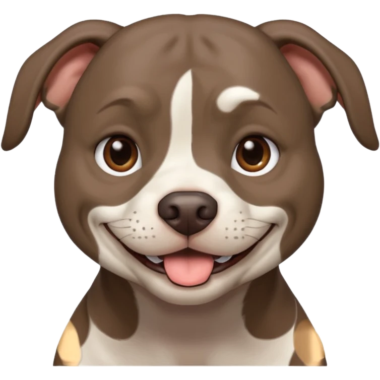 Completely Grey pitbull with one Long and Full darkBrown haired pretty Girl  emoji