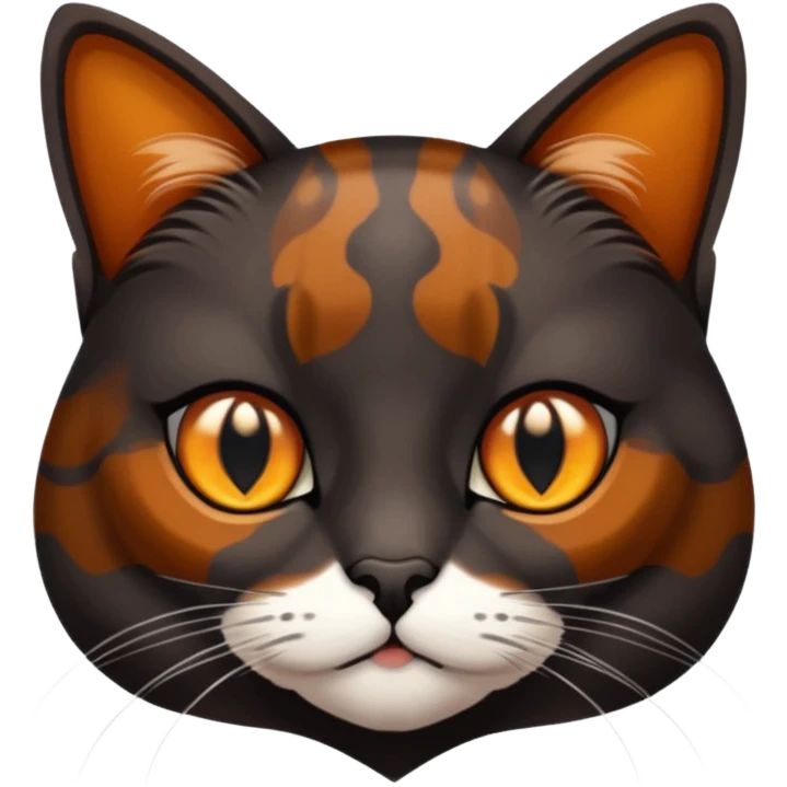 dark tortoiseshell cat emoji