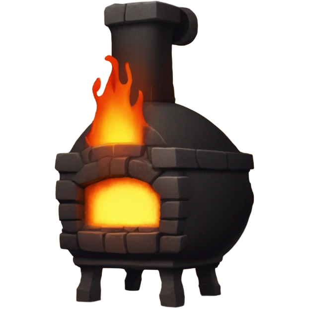 dark iron furnace fire face emoji