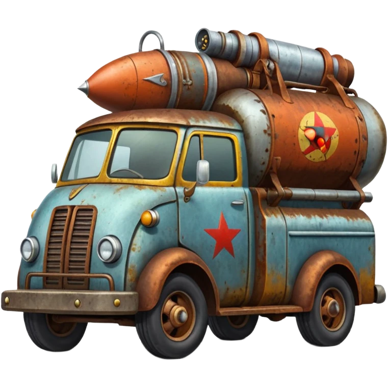 Heroic SuperBug Ron’s exterminator antique rocket powered moving van  emoji