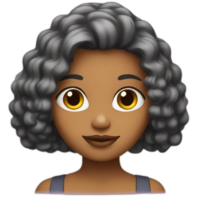 Chica de pelo negro  emoji