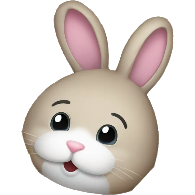 Bunny wearing a hay emoji