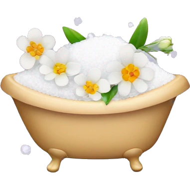 bath salt with flowers emoji