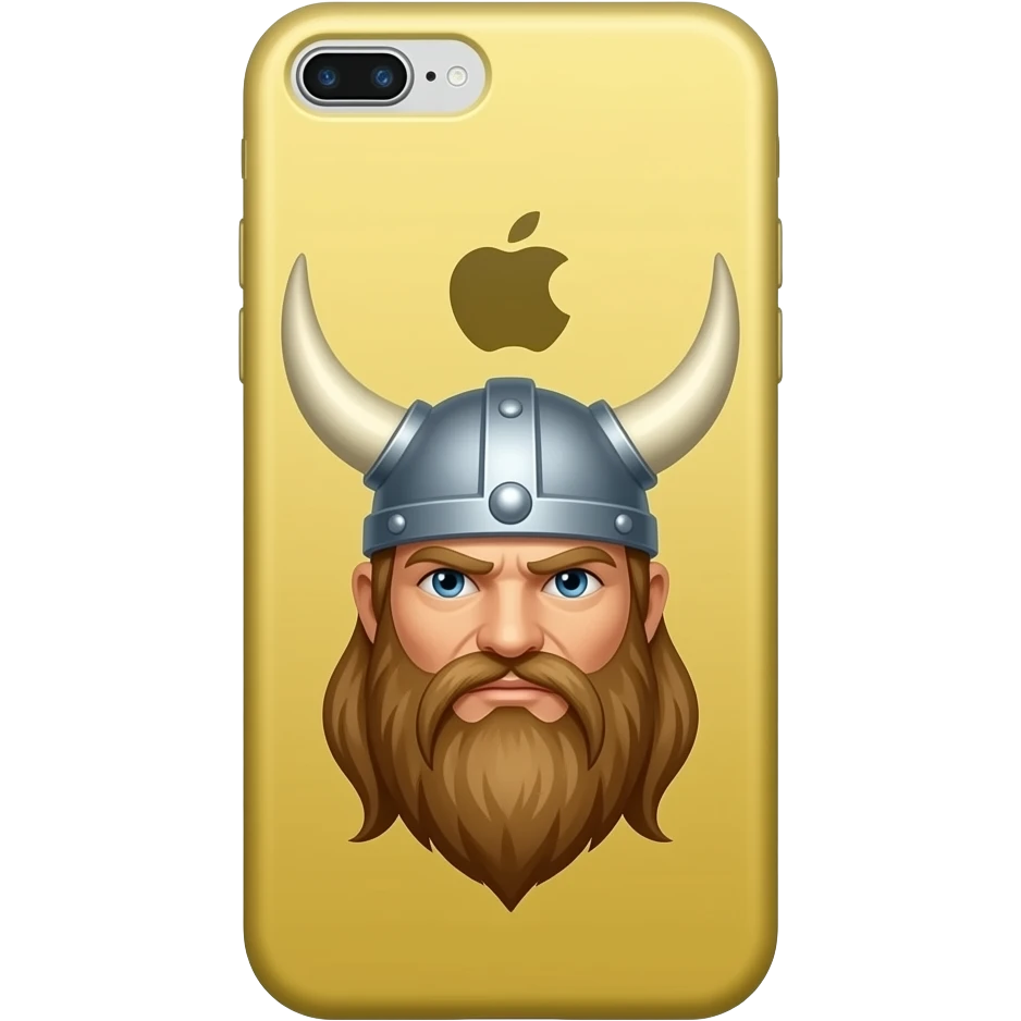 yellow iphone viking head emoji