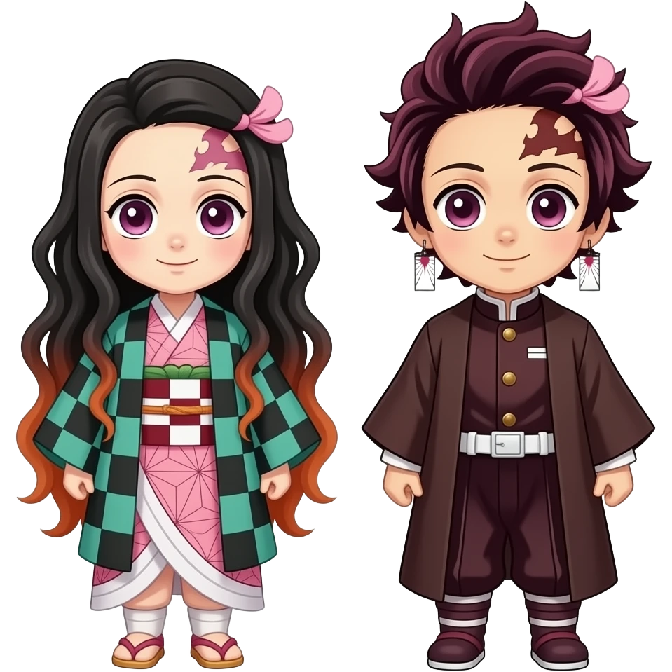 Zenitsu and nezuko kids emoji