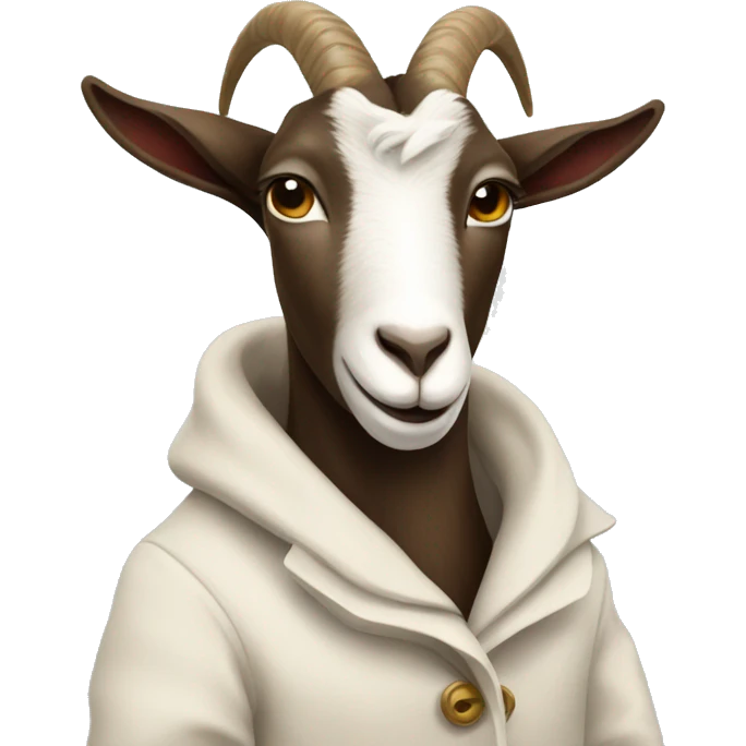 Goat with a coat  emoji
