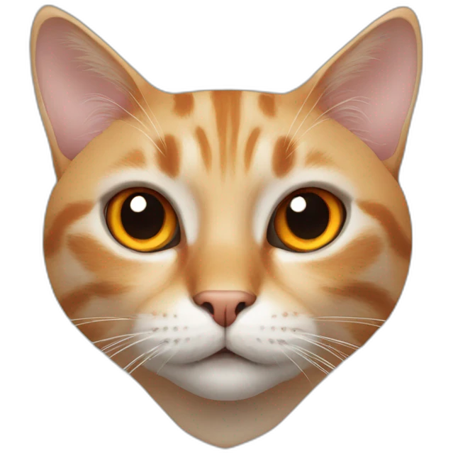 Cat with orange emoji
