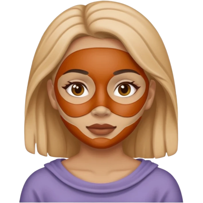 A girl with a clay mask emoji