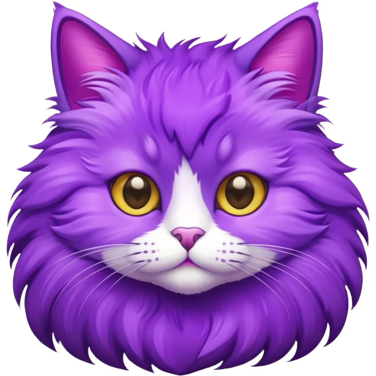 purple cat with bright violet fur emoji