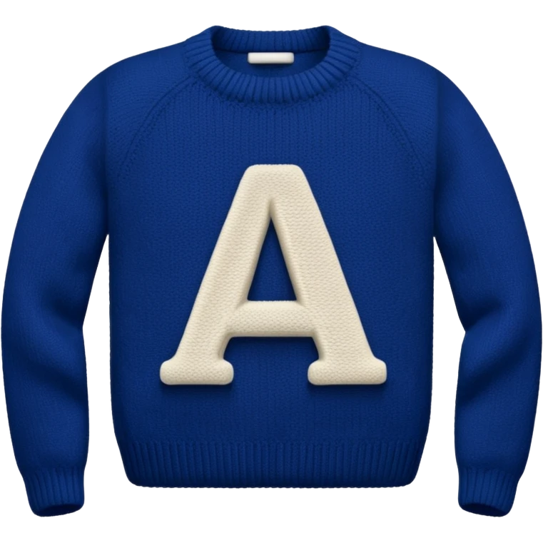 blue sweater with letter A on it emoji