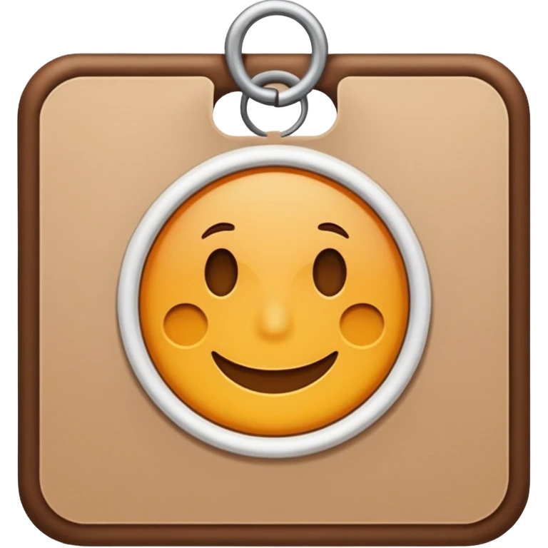 brown white Price tag emoji