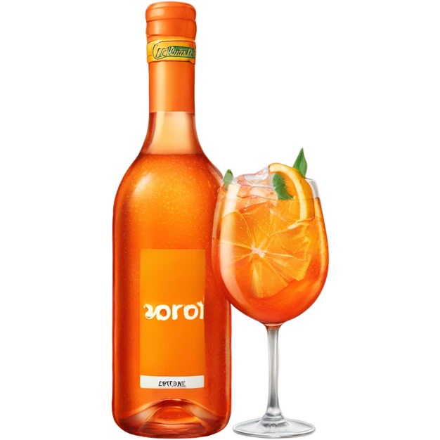 a single aperol spritz bottle emoji
