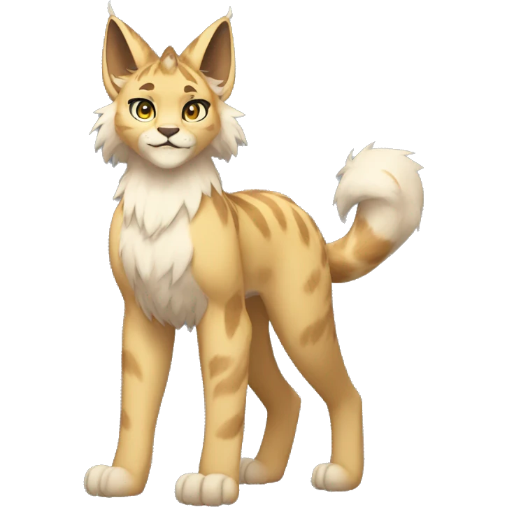 Anthro Fur-Sona Lynx-Fakémon Full Body emoji