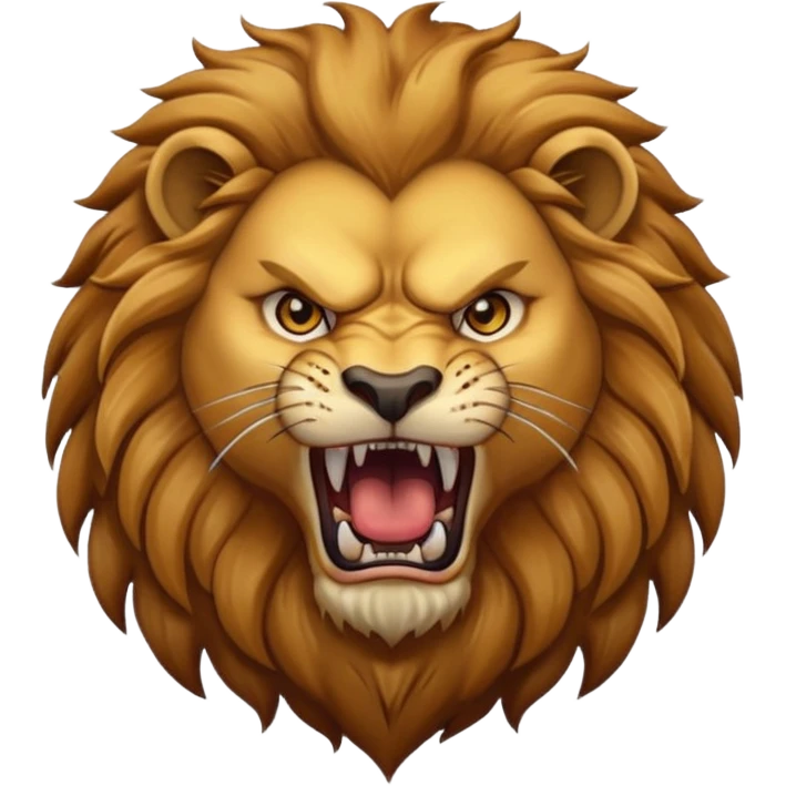 Angry lion emoji