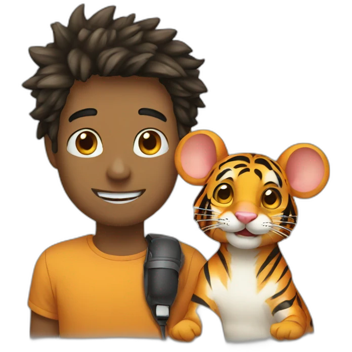 mouse with Tiger emoji