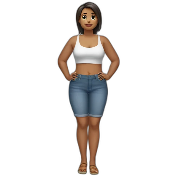 Full body Curvy балерина делает фуэте emoji