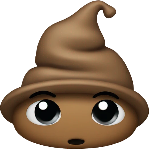 Poop with a hat emoji
