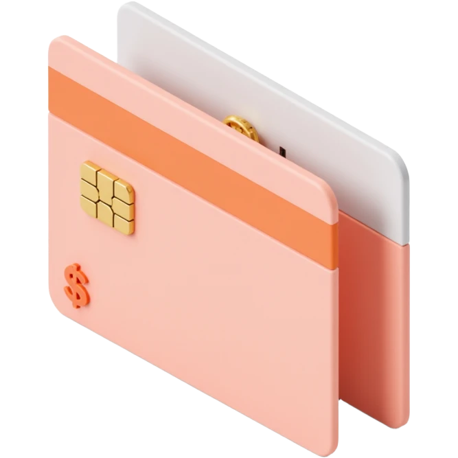 A credit card with a chip and a dollar sign, in a modern and sleek style. emoji