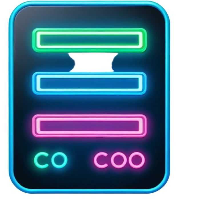 neon program code emoji