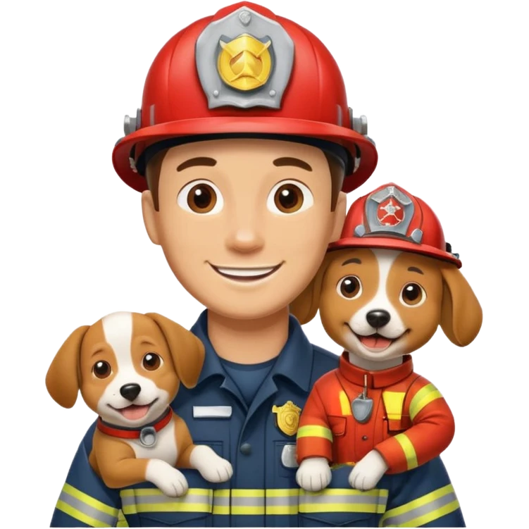 Fireman with animal  emoji