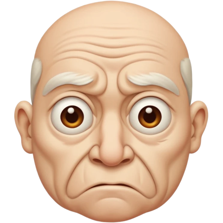 A disgusted face  emoji