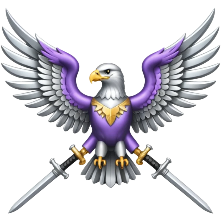 Silver eagle with crossed sabers emoji