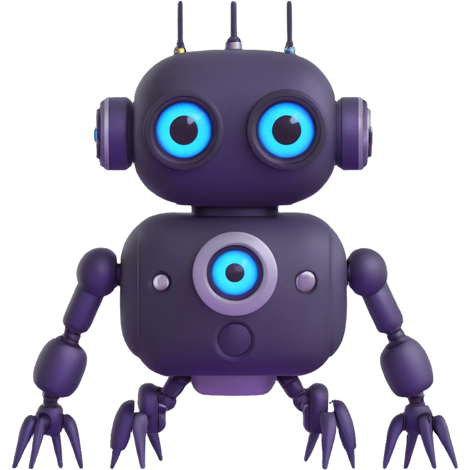 Watcher machine robot from Horizon Zero Dawn with blue eye emoji