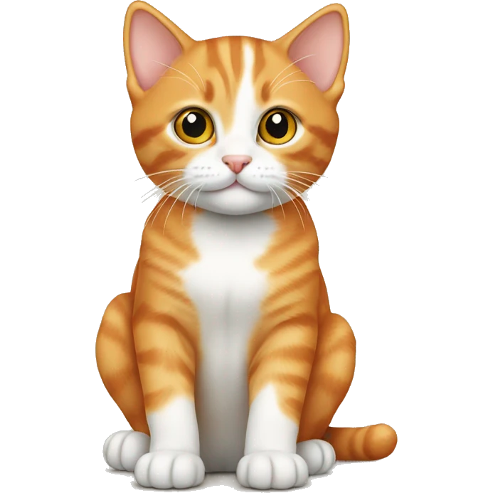 Orange tabby kitten sitting emoji