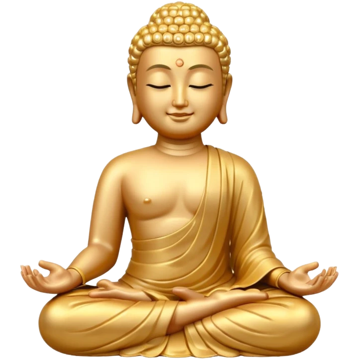 Buddha statue emoji modeled off the meditate emoji but Buddha themed emoji