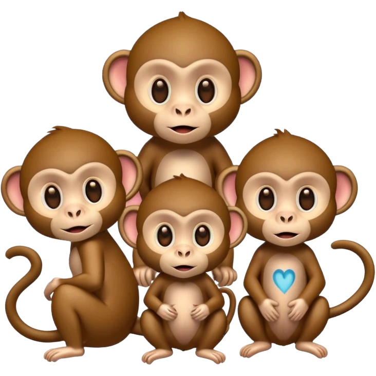 monkey family emoji