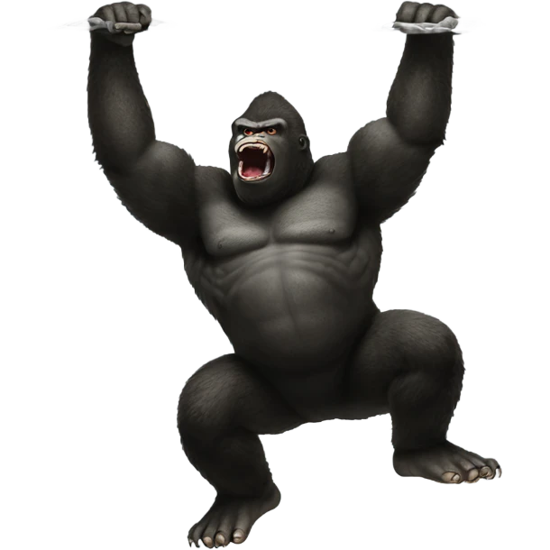 King Kong dunking over Godzilla emoji