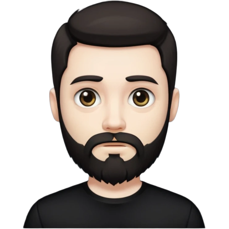 goth men with beard emoji