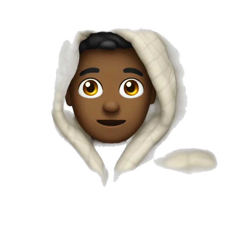 A cozy blanket emoji