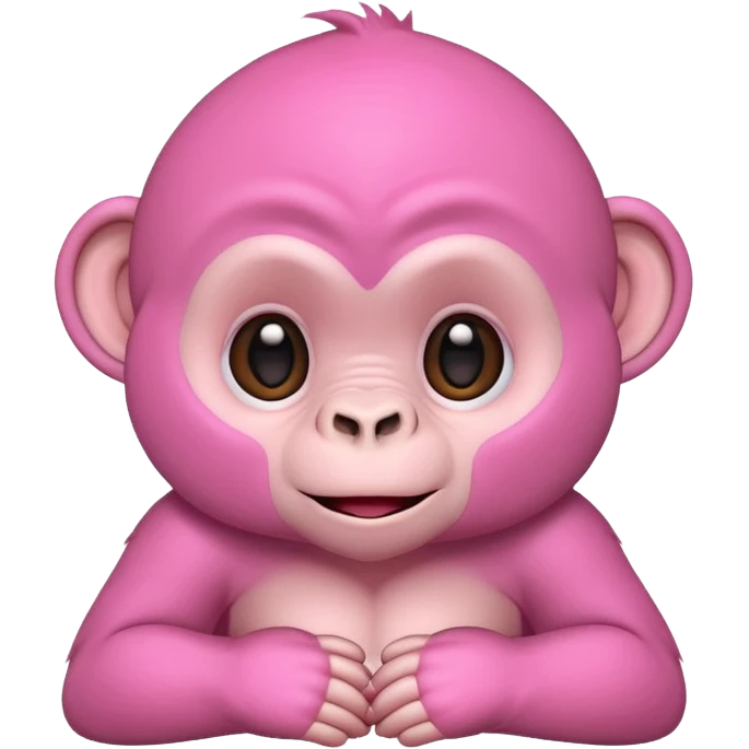 Pink baby gorilla cute  emoji